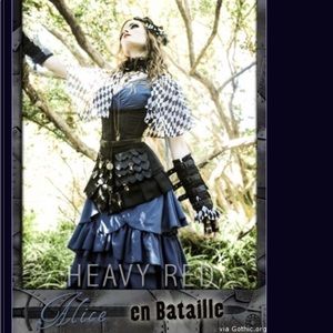 Heavy red gothic, Alice dress. From early 2000s.Just the dress not the corset.